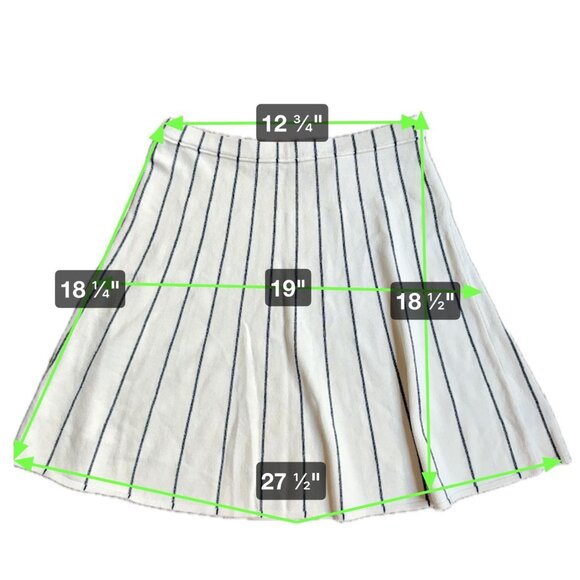 2/$18 SALE! Theory Skirt Womens Striped Mini White Size XS Tennis Old Money - Picture 2 of 8